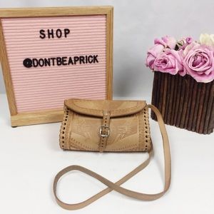 Small Nude Leather Purse from Mexico